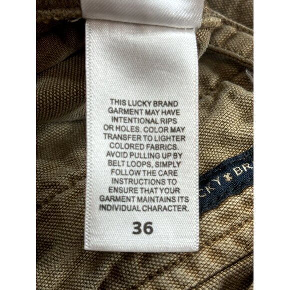 Lucky Brand Cargo Shorts Men's 36 Beige Mulipocket Durable - Picture 5 of 7